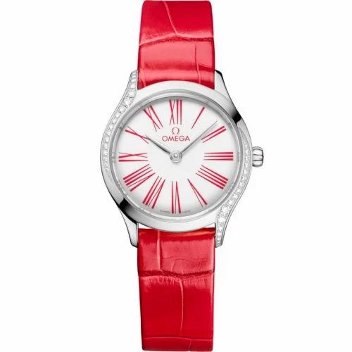 Omega Mini Trésor Quartz 26 Stainless Steel - Diamond / White Enamel 428.18.26.60.04.003 (42818266004003)